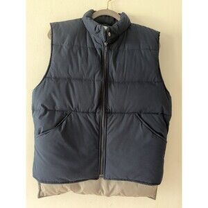 Vintage 90s Struggle Gear Down Puffer Hunting Vest USA William Barry Medium Navy
